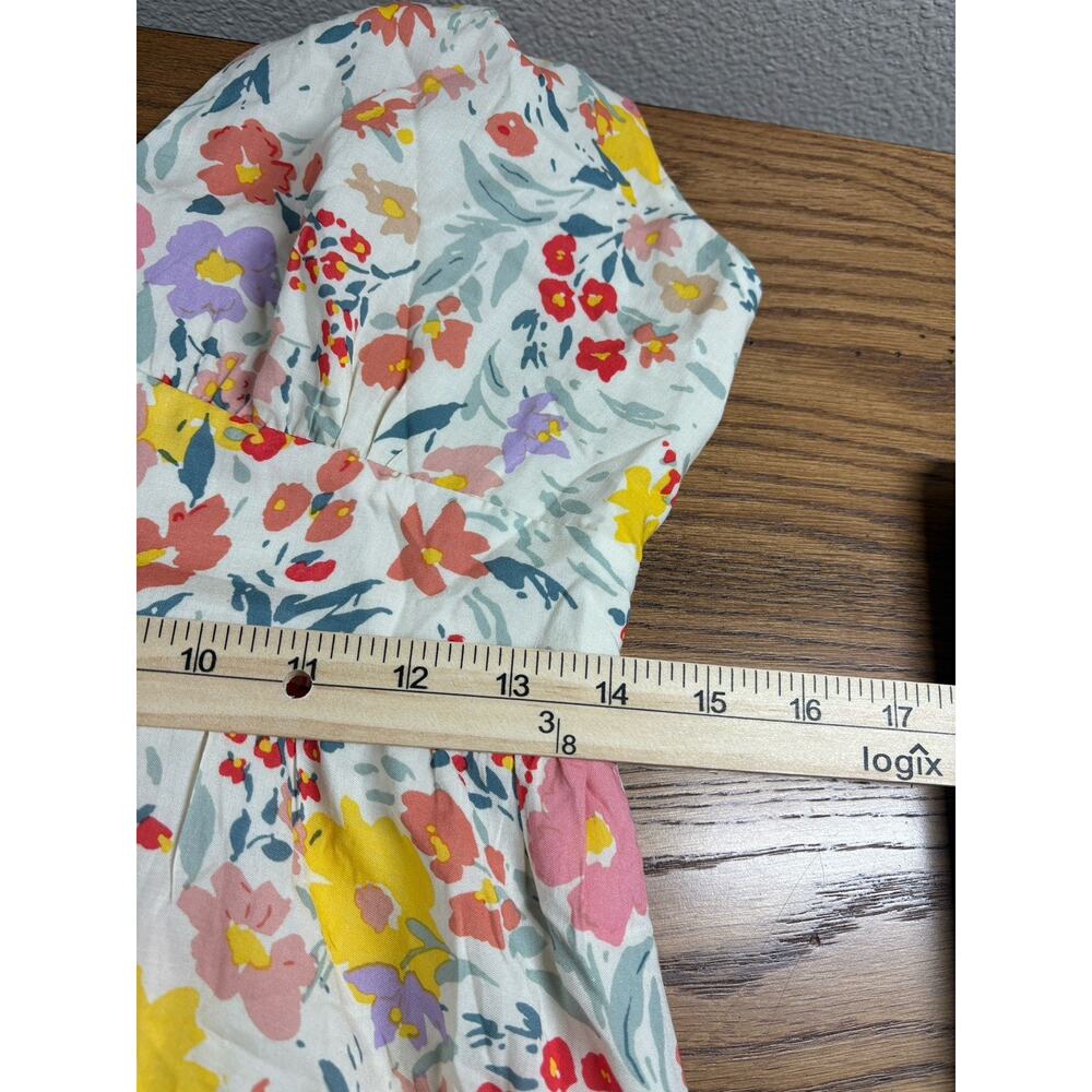 BB Dakota‎ by Steve Madden Dress Womens Size M Cream Flora Cottagecore Maxi - Picture 9 of 13